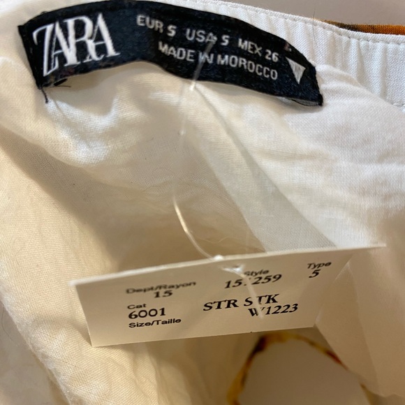 ZARA Floral Ruched Crop Top - Size Small - Picture 5 of 6